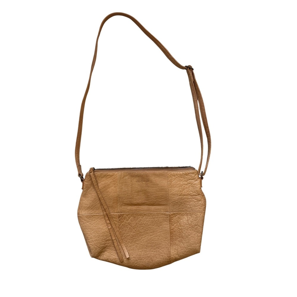 Day & Mood Molly Crossbody Bag Tan Pebble Leather Adjustable Strap